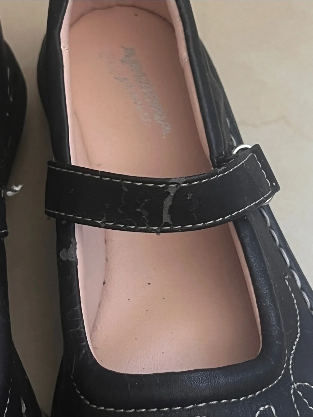 Arizona Jean Company UG Black Floral Mary Jane Flats Girls Size 3